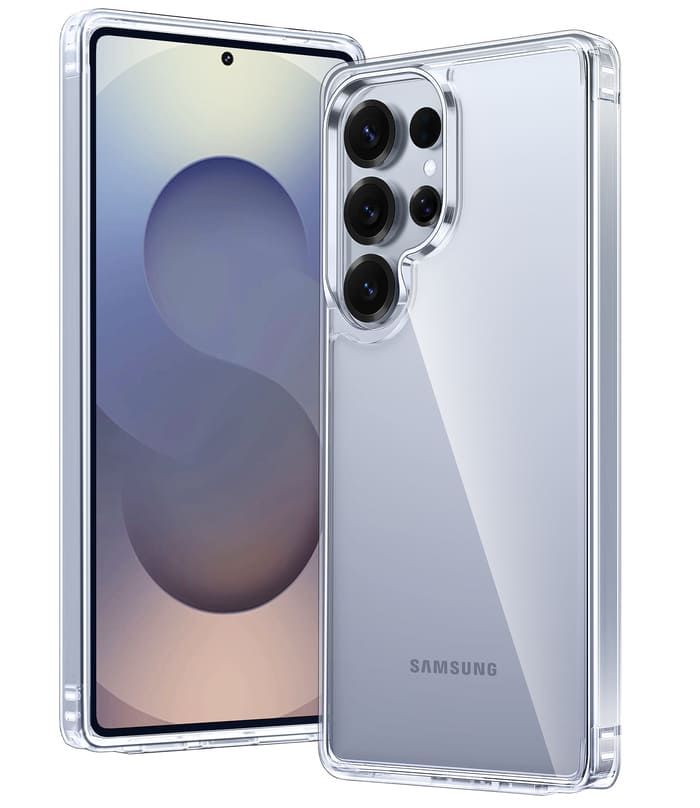 Samsung Galaxy S25 Ultra 6.9 inch Clear Case: Wireless Charging Anti Yellowing Shockproof Phone Case