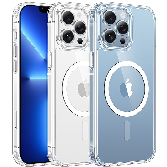 iPhone 13 Pro Max Clear Case: Magnetic Charging Anti Yellowing Shockproof Magsafe
