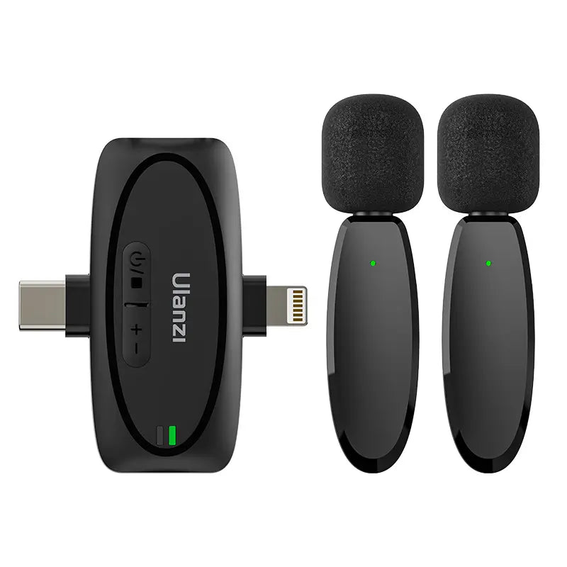Ulanzi V6 3-in-1 Plug-Play Drahtloses Lavalier-Microphone for iPhone/Android/Tablet/Camera A020GBB2