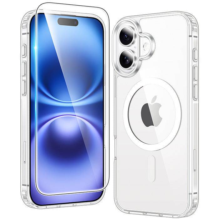 FNTCASE for iPhone 16 6.1 inch Case: Magnetic Charging Anti Yellowing Shockproof Magsafe Support Phone Case