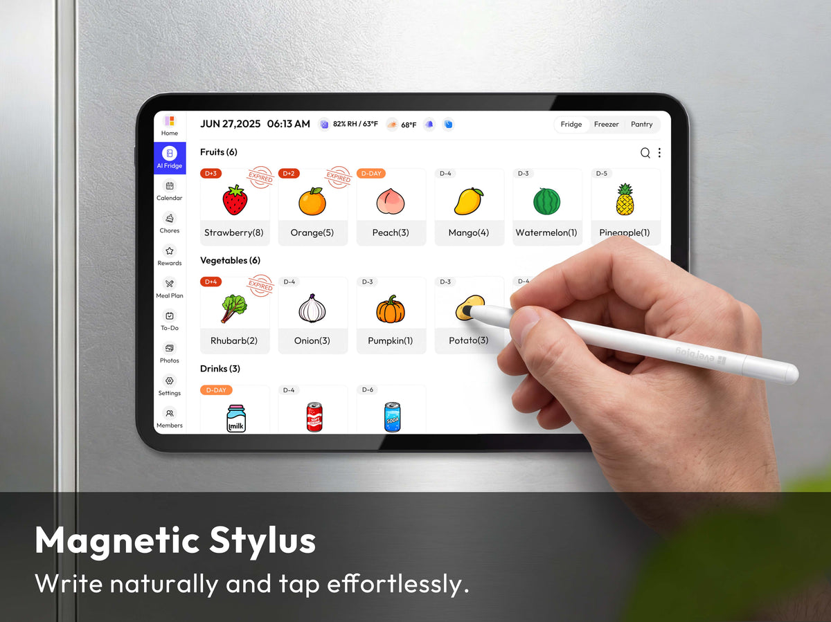 Everblog 13.4" FridgeCal™ AI Fridge Calendar - 13.4" FridgeCal™ + Dual Stylus