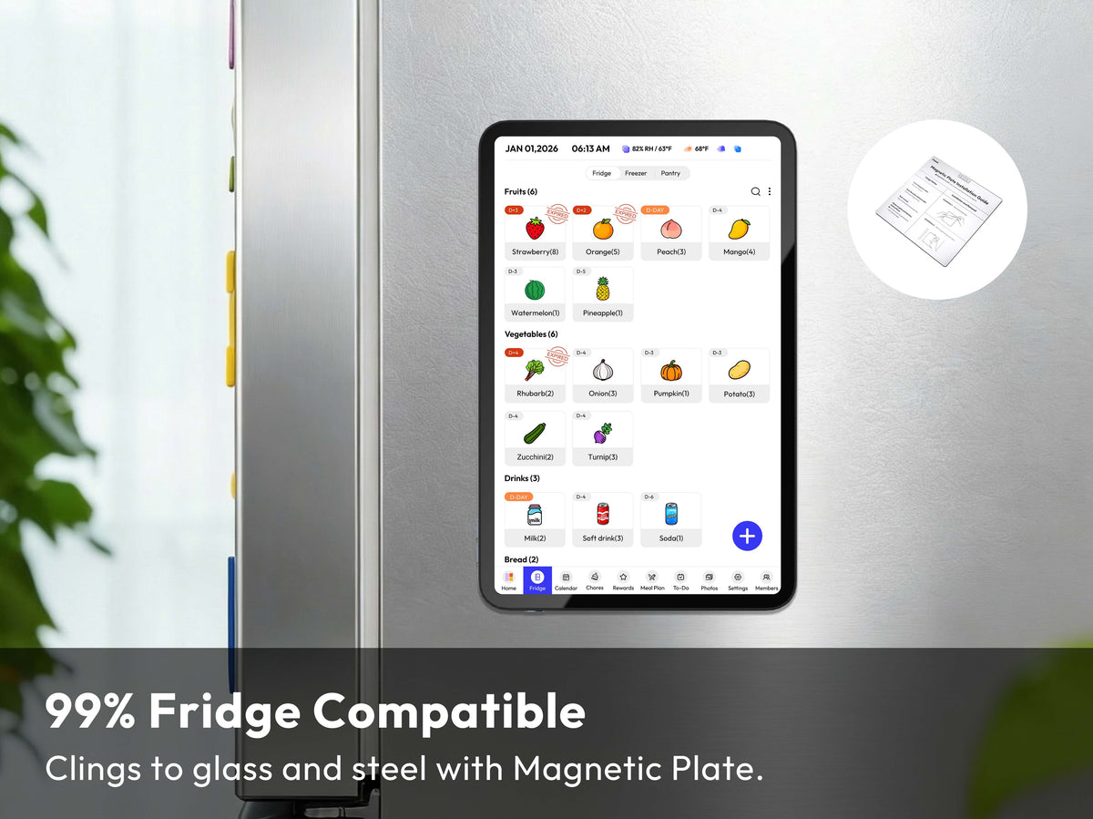 Everblog 13.4" FridgeCal™ AI Fridge Calendar - 13.4" FridgeCal™ + Magnetic Plate
