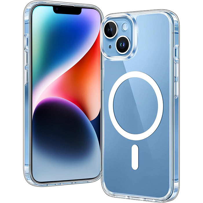 iPhone 14 iPhone 13 Clear Case: Magnetic Charging Anti Yellowing Shockproof MagSafe