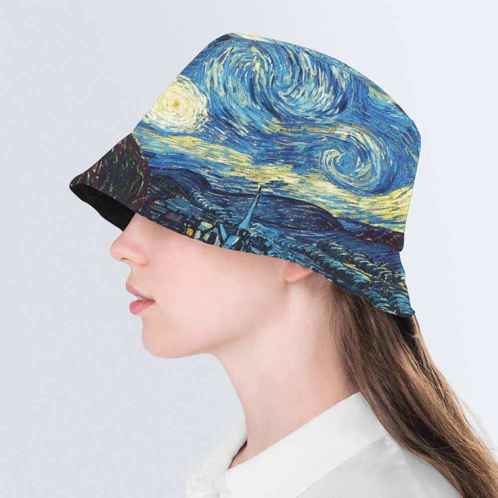 Unisex Print Bucket Hat Fisher Hats Double-Side-Wear Gifts for Her