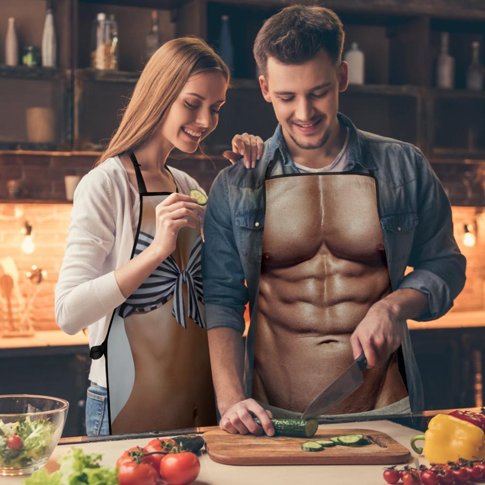 GiftLAB Sexy Body Apron Men's Apron Husband Apron Funny Apron