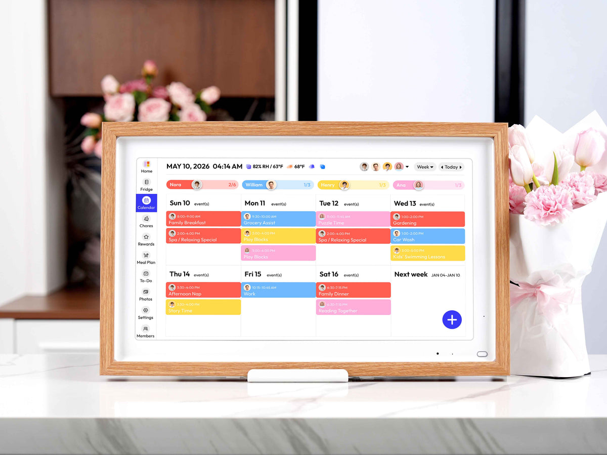 Everblog 21.5" HomeCal™ Calendar - 21.5" HomeCal™+ Oak Frame