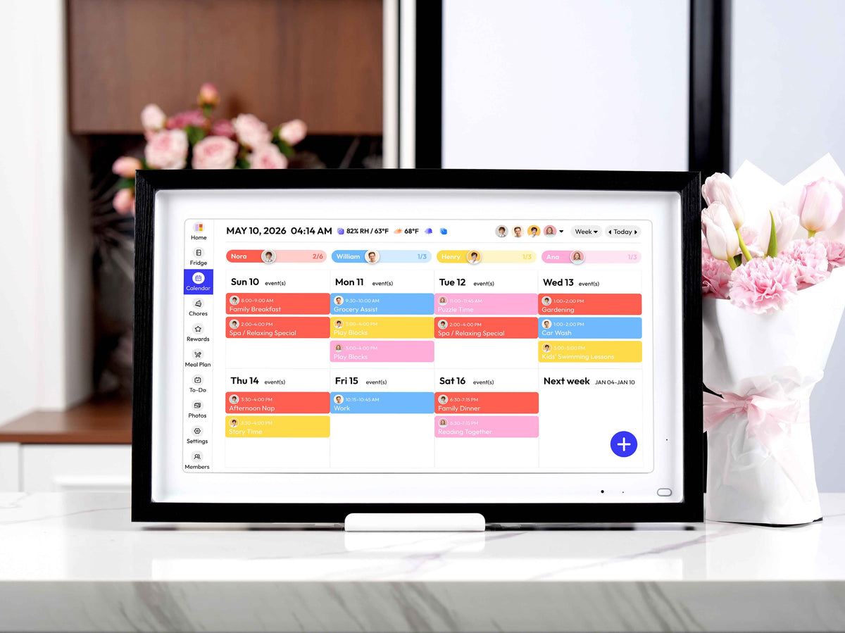 Everblog 21.5" HomeCal™ Calendar - 21.5" HomeCal™+ Charcoal Frame