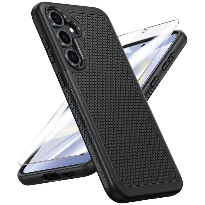 Samsung Galaxy S24 FE Dual Layer Shockproof Protective Phone Cover with Anti Slip Textured Back Cell Case