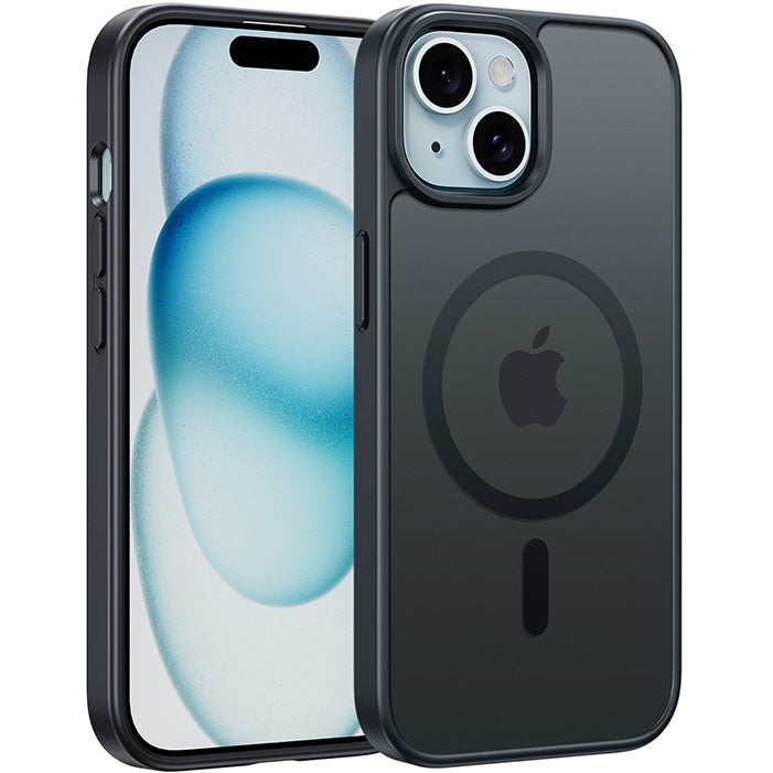 iPhone 15/ 14/ 13 Phone Case: Magnetic Charging Shockproof Magsafe Support - Frosted Oil Spray Touch