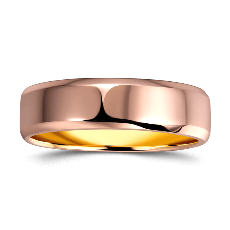 Simple 18K Gold Wedding Ring For Men