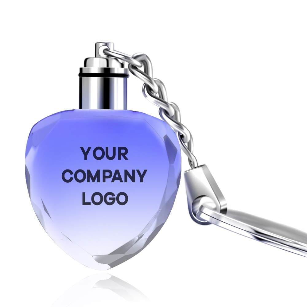 Business Gift Custom Light Keychain - Heart Shape