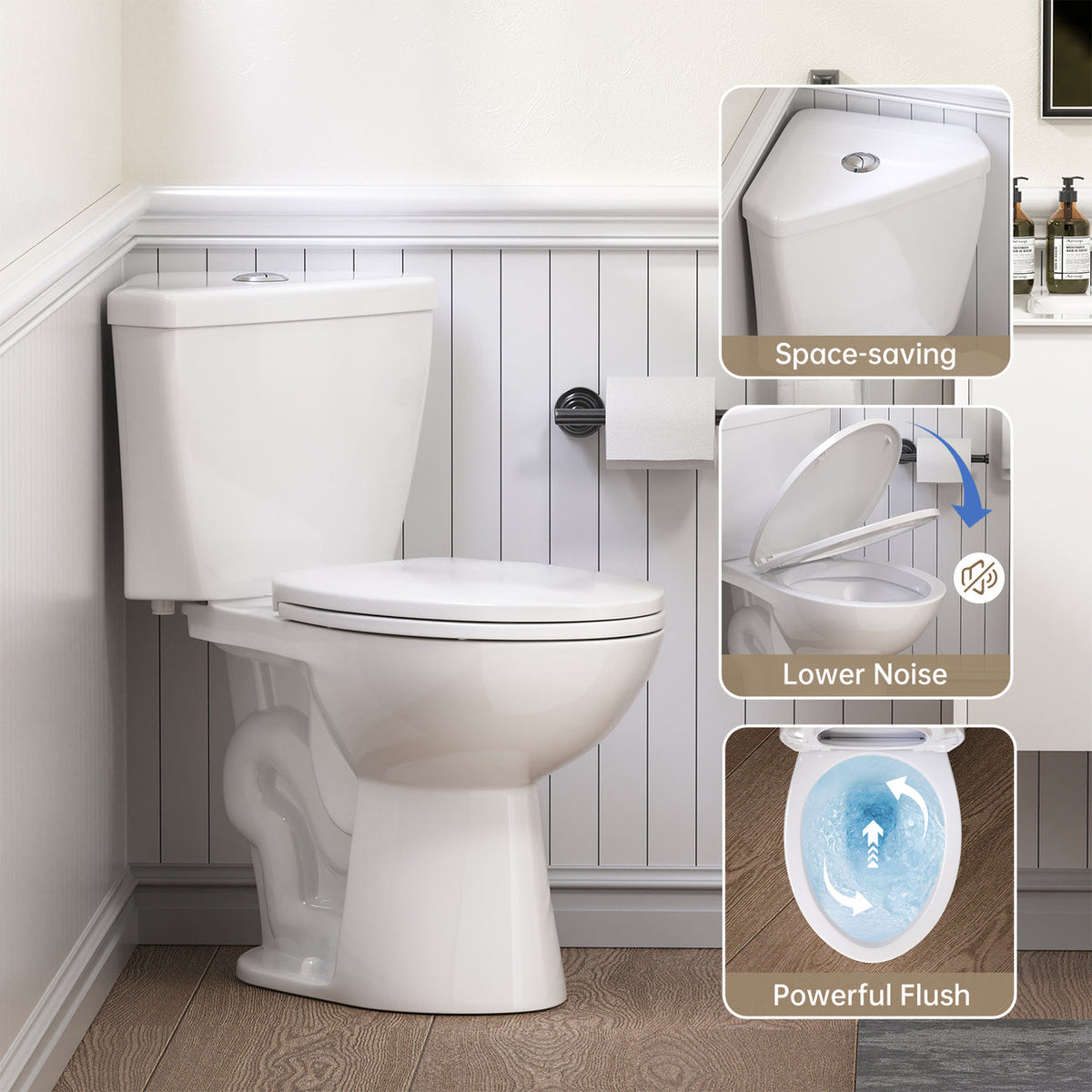 SKIFLEX 17.2" Corner Compact Toilet