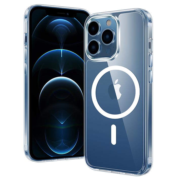 iPhone 12 Pro Clear Case: Magnetic Charging Anti Yellowing Shockproof Magsafe