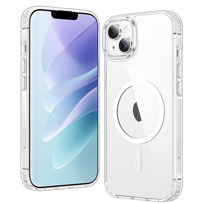 FNTCASE for iPhone 12 Mini 13 Mini Clear Phone Case: Magnetic Charging Shockproof Magsafe Support