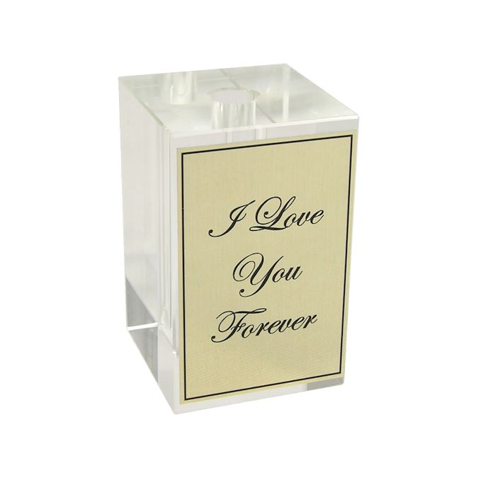 3" Personalized Crystal Bud Vase