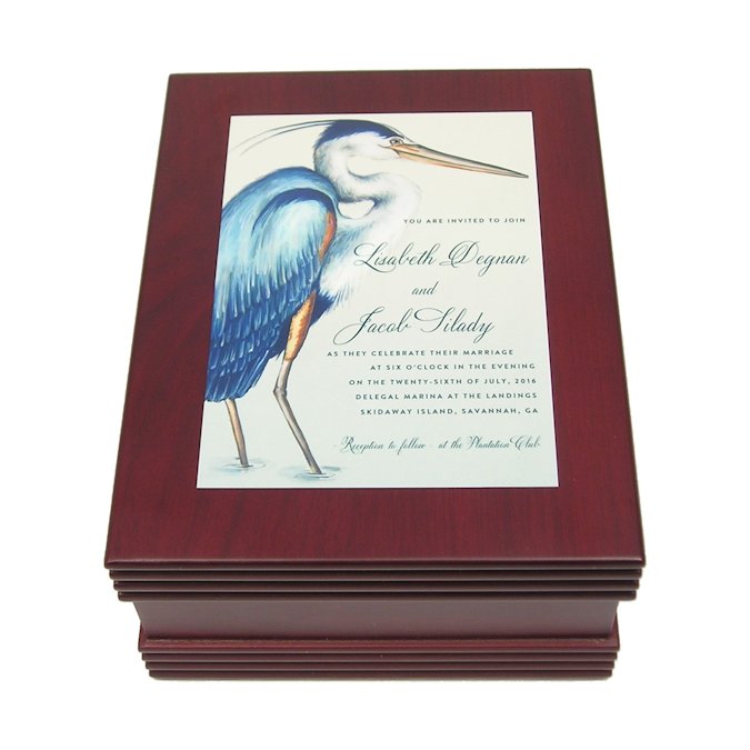 Engraved Wedding Invitation Keepsake Gift Box
