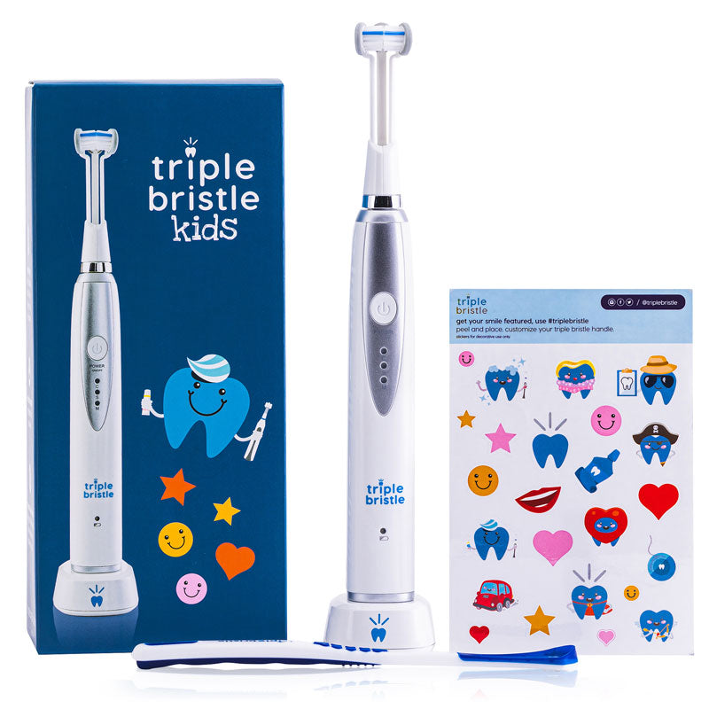 Triple Bristle Kids 3-sided Sonic Electric Toothbrush
