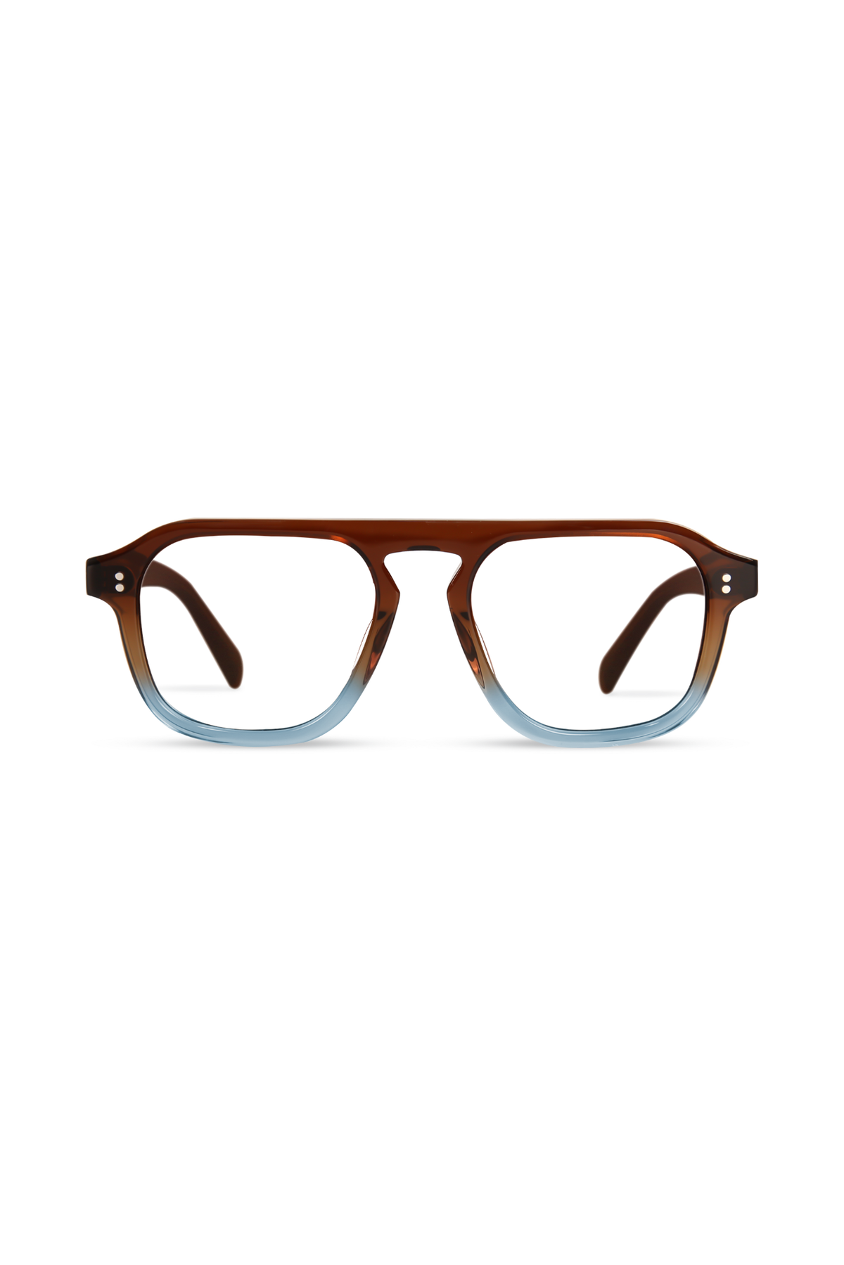 Cameo Brown Grey Gradient Frame Glasses