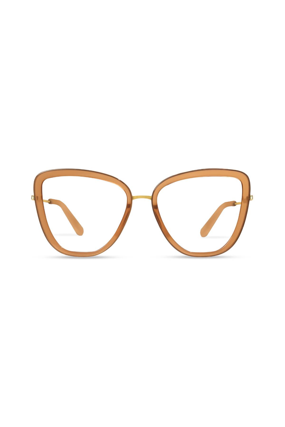 Isla Gold/Crystal Brown Frame Glasses