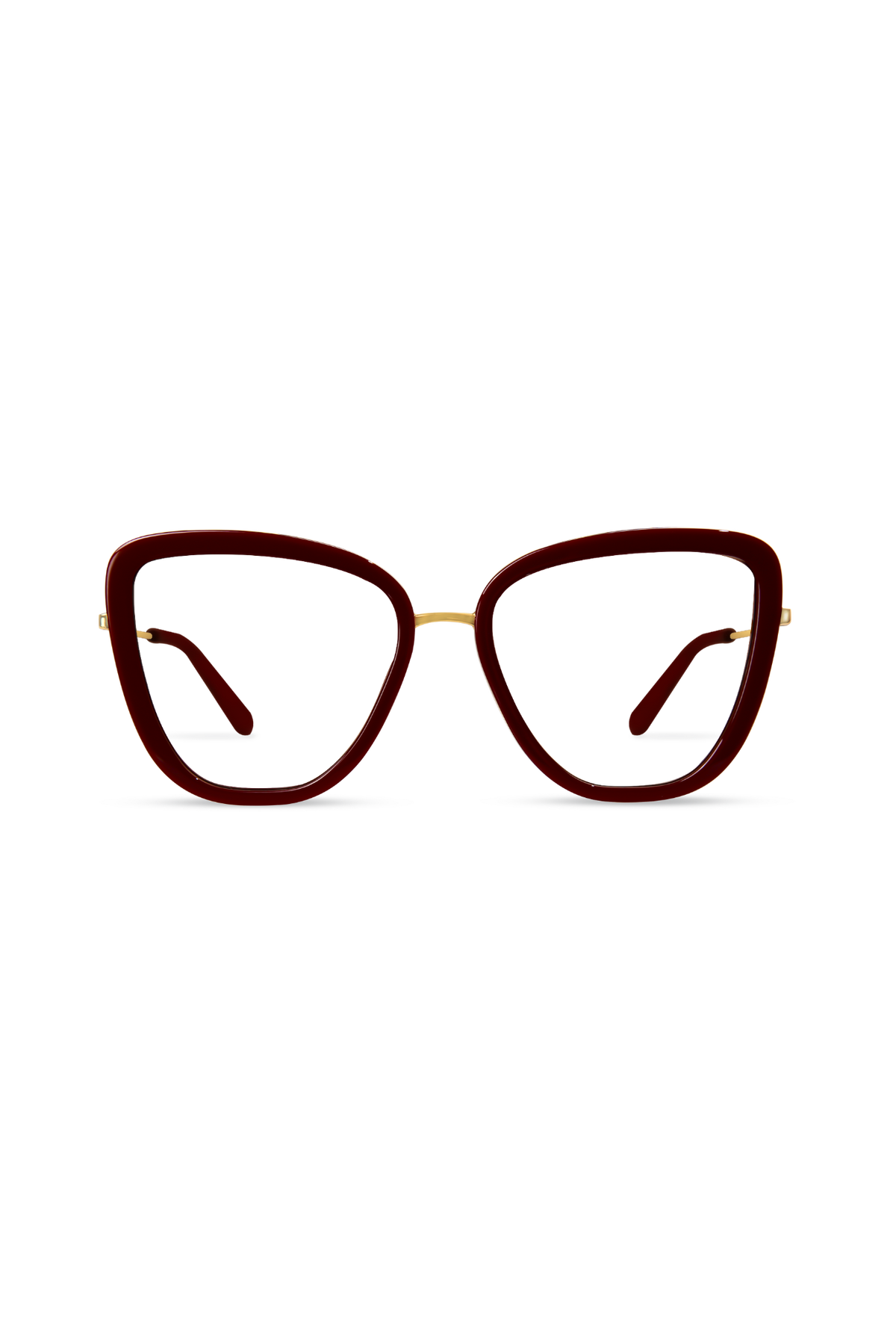 Isla Gold/Maroon Frame Glasses