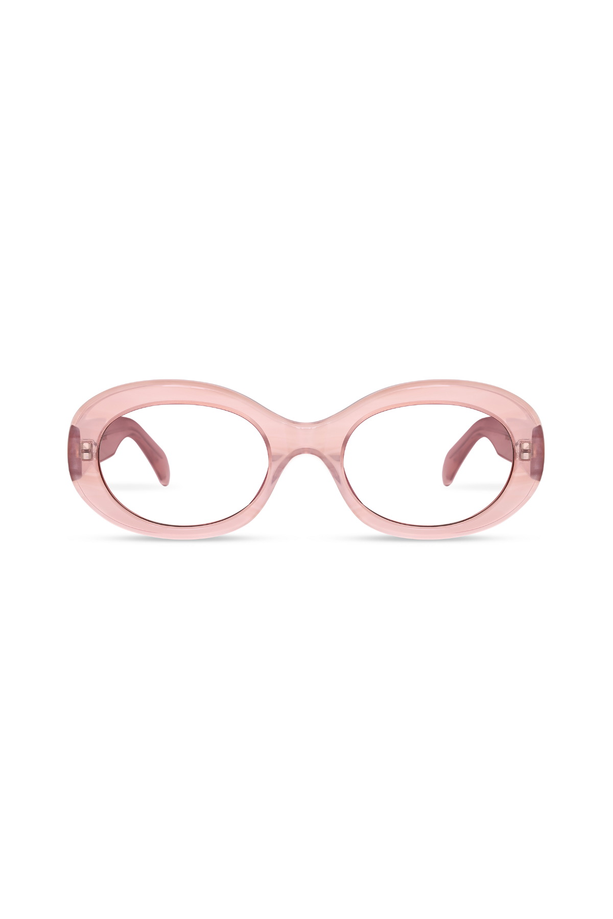 Kaia Crystal Pink Pearl Demi Frame Glasses