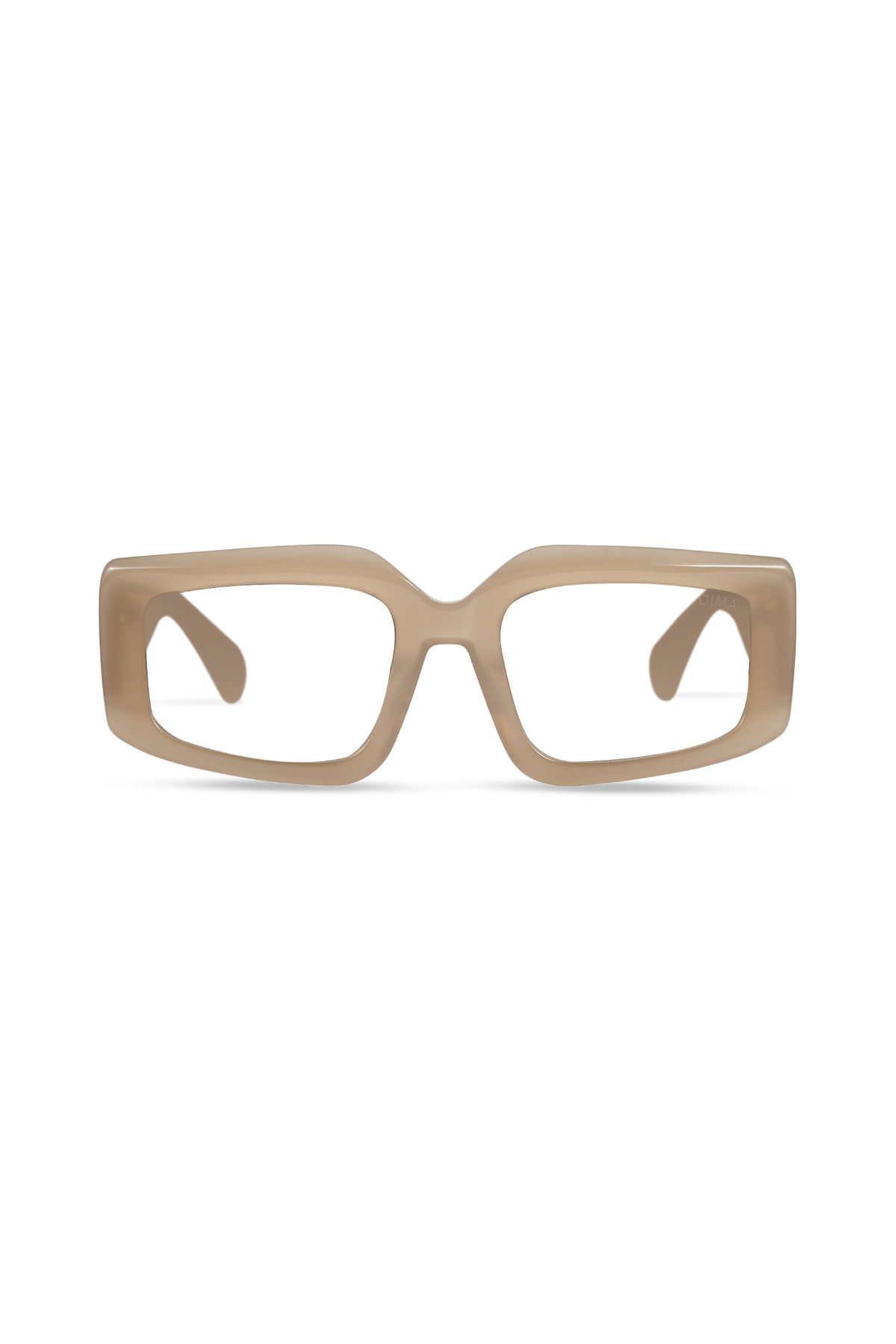 Vivid Milky Brown Frame Glasses