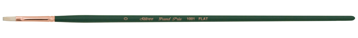 Grand Prix® Flat Paintbrush | Long Handle | 1001 - Size 0