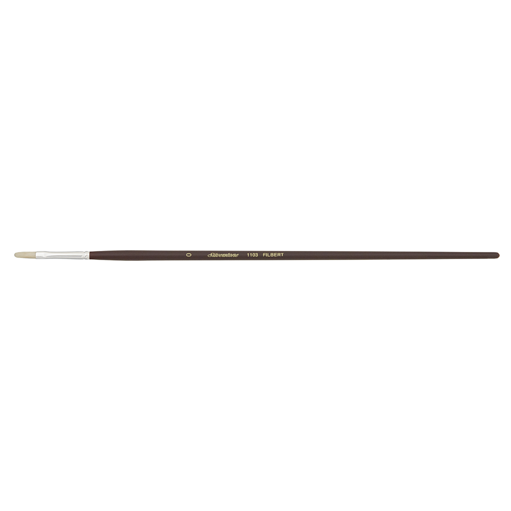 Silverstone® Filbert Paintbrush | Long Handle | 1103 - Size 0