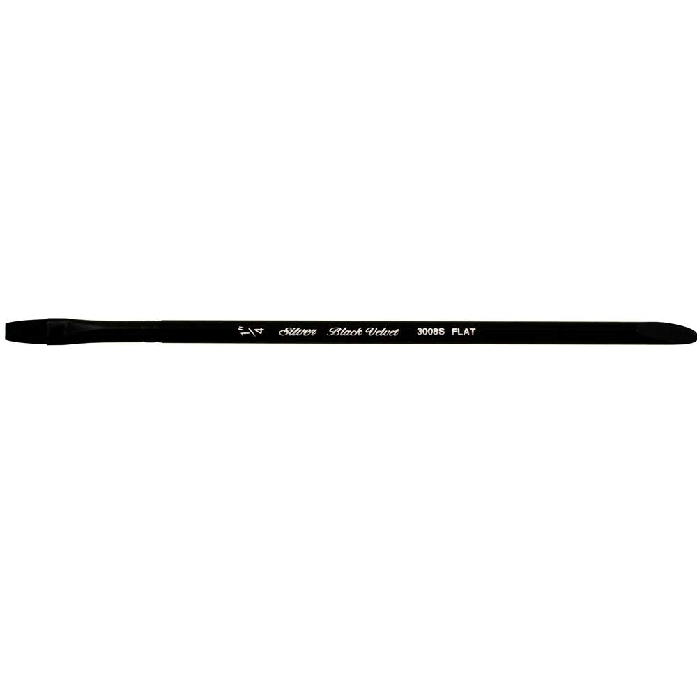 Black Velvet® Square Wash Paintbrush | Short Handle | 3008S - Size 1/4 Inch