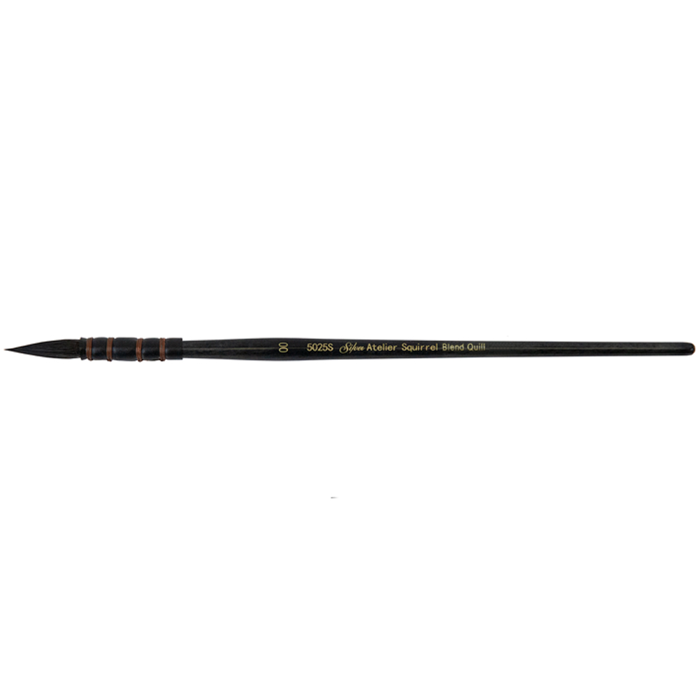 Silver Atelier™ Squirrel Blend Quill Paintbrush | Short Handle | 5025S - Size '00