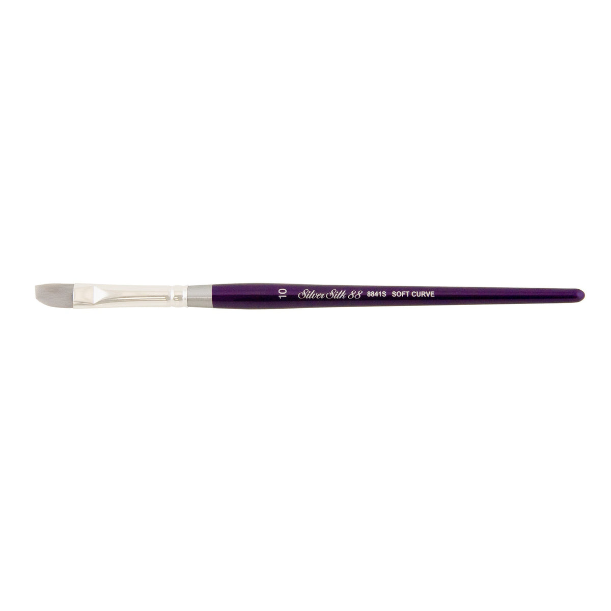 Silver Silk 88® Soft Curve Paintbrush | Short Handle | 8841S - Size 10