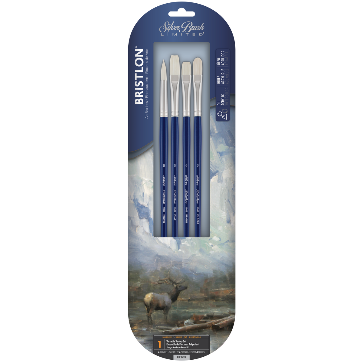 Bristlon® 4pc Versatile Variety Set | Long Handle | BR-1940 - Versatile Variety Set