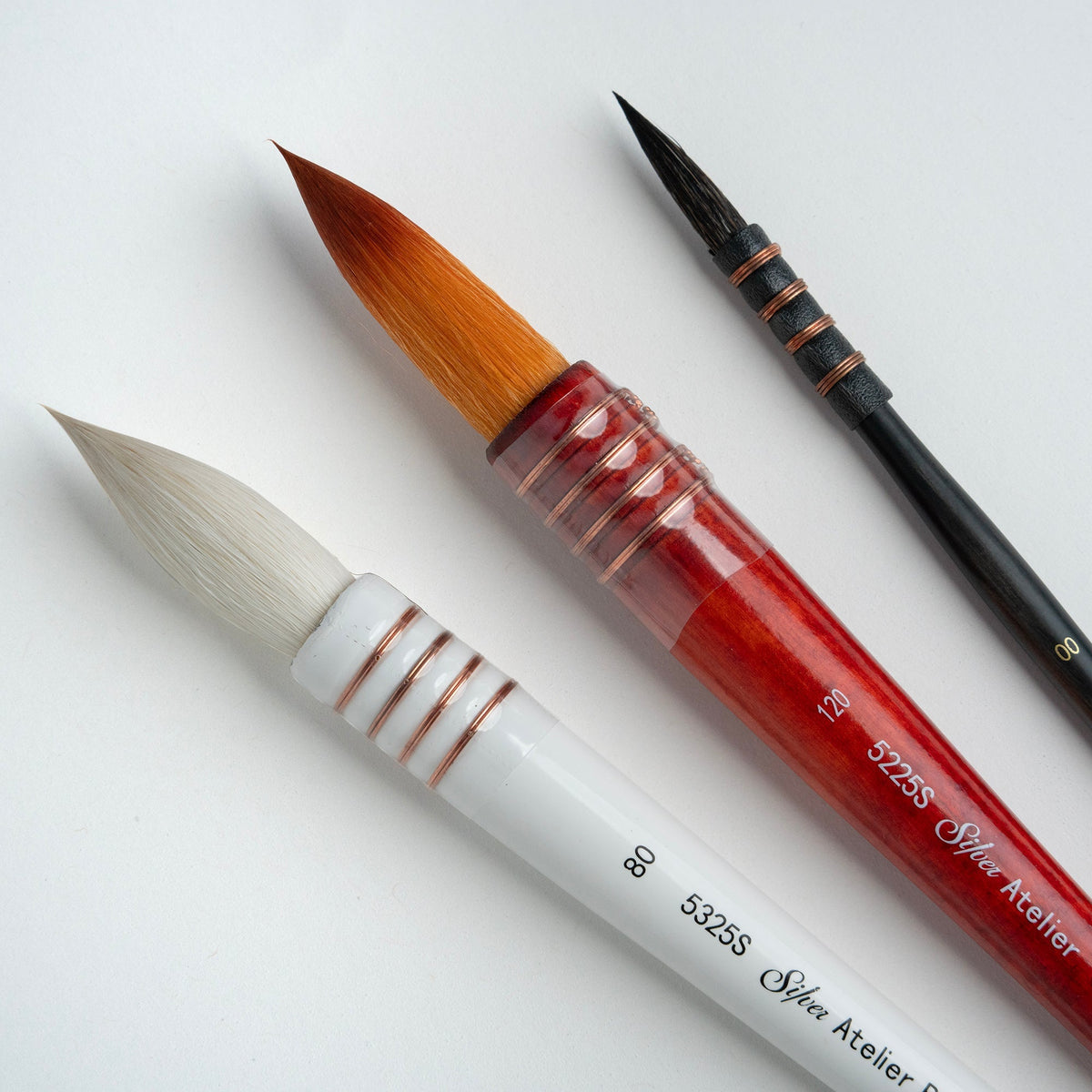 Silver Atelier™ 3pc Stroke Set | Short Handle | QL-5359S - Round Small Size Quills 3pc Set