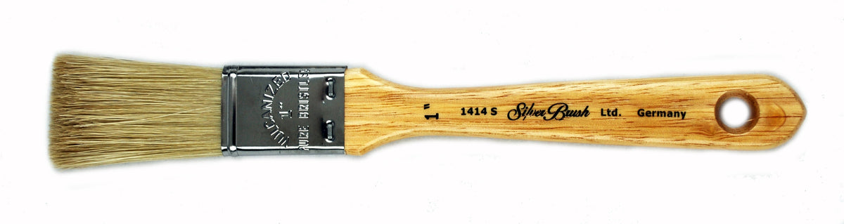 Superior White Bristle Flat BulletCutter Paintbrush | Short Handle | 1414S - Size 1 Inch