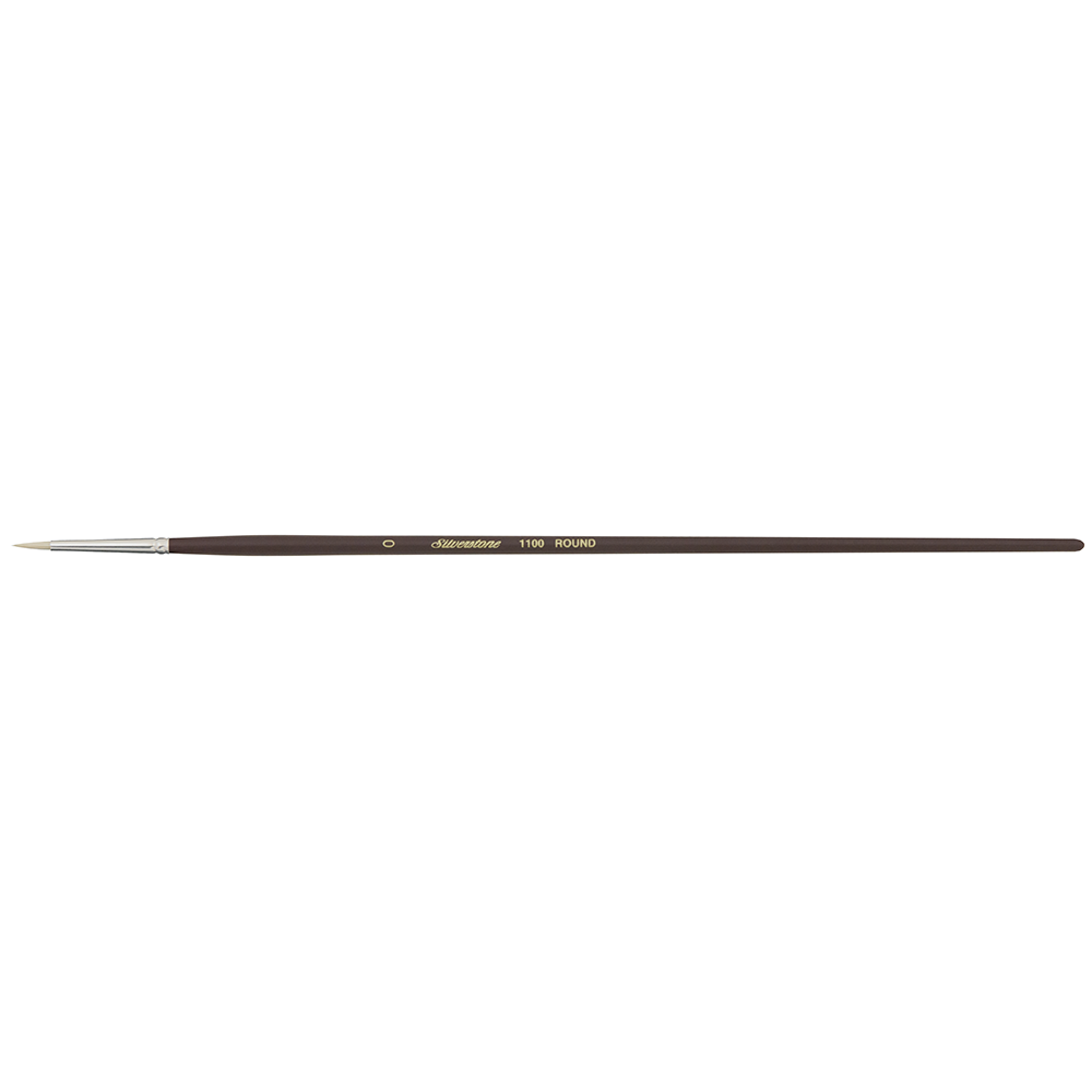 Silverstone® Round Paintbrush | Long Handle | 1100 - Size 0