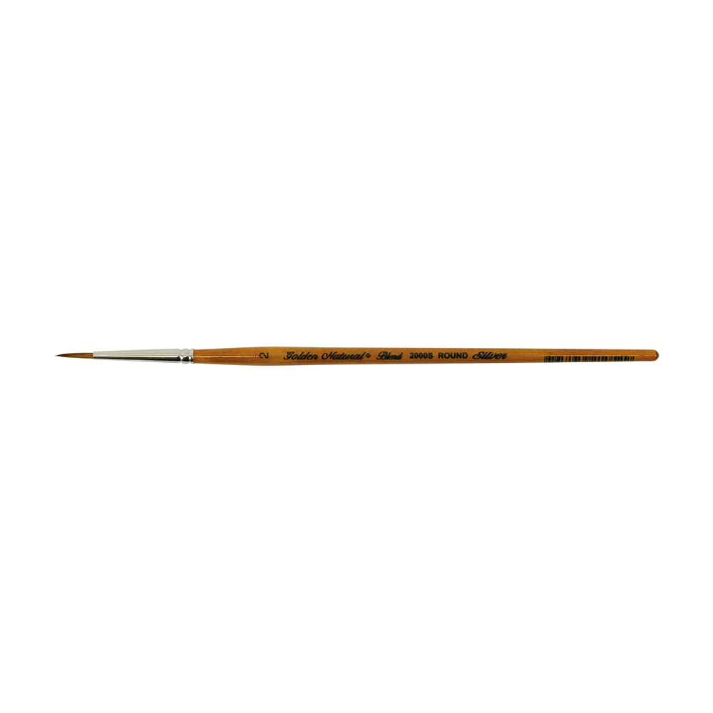 Golden Natural® Round Paintbrush | Short Handle | 2000S - Size 5/0