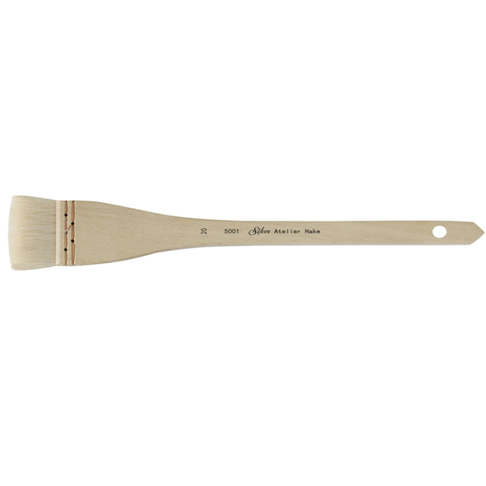Silver Atelier™ Hake Flat Paintbrush | Long Handle | 5001 - Size 10