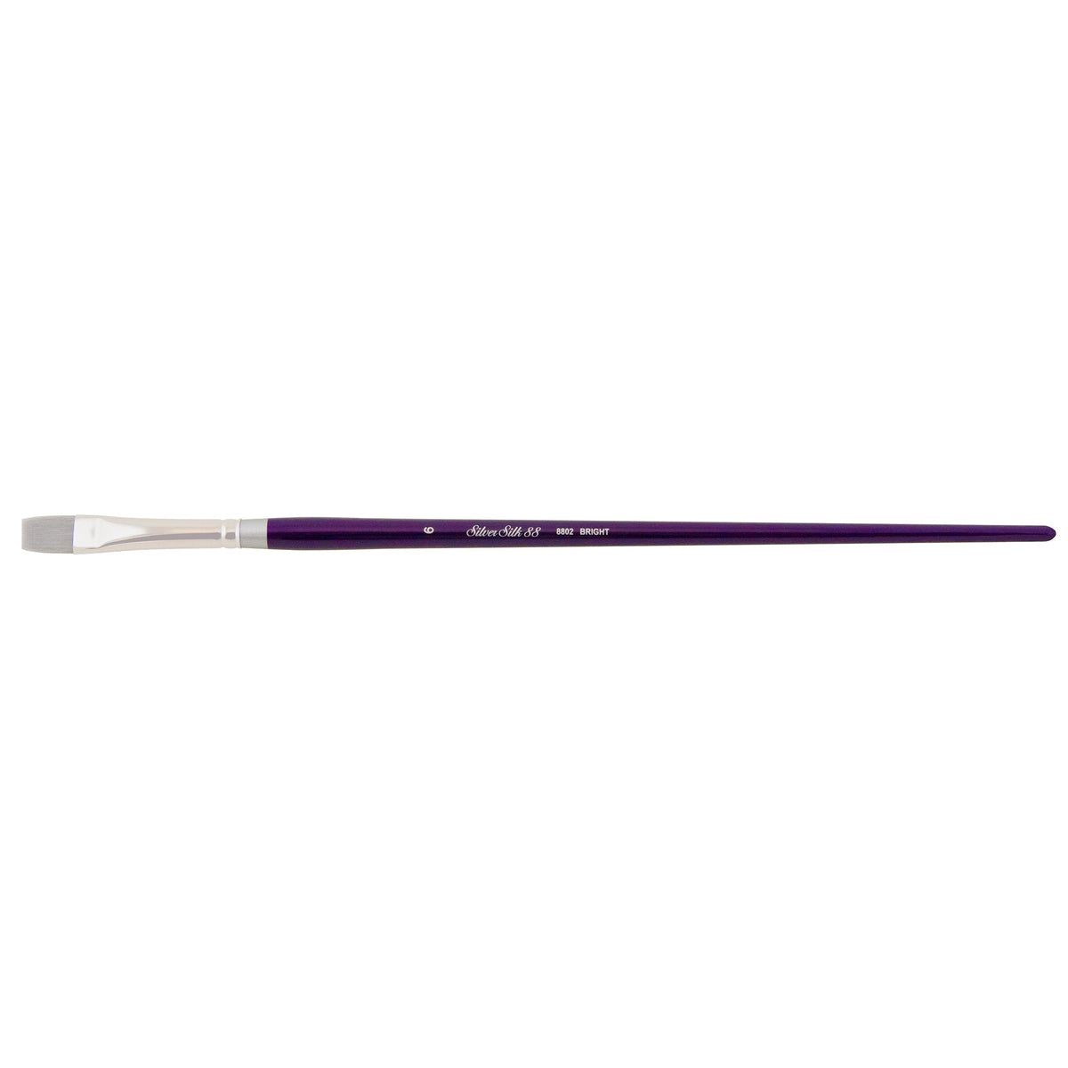 Silver Silk 88® Bright Paintbrush | Long Handle | 8802 - Size 0