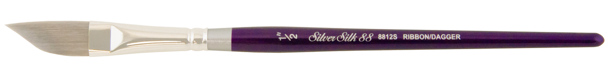 Silver Silk 88® Dagger Paintbrush | Short Handle | 8812S - Size 1/4 In