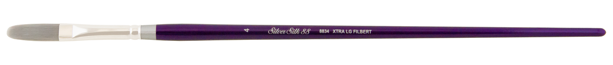 Silver Silk 88® Xtra Long Filbert Paintbrush | Long Handle | 8834 - Size 2