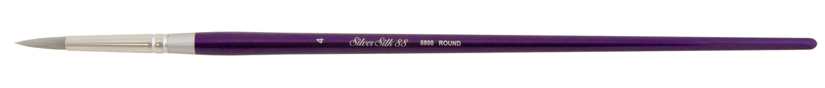 Silver Silk 88® Round Paintbrush | Long Handle | 8800 - Size 0