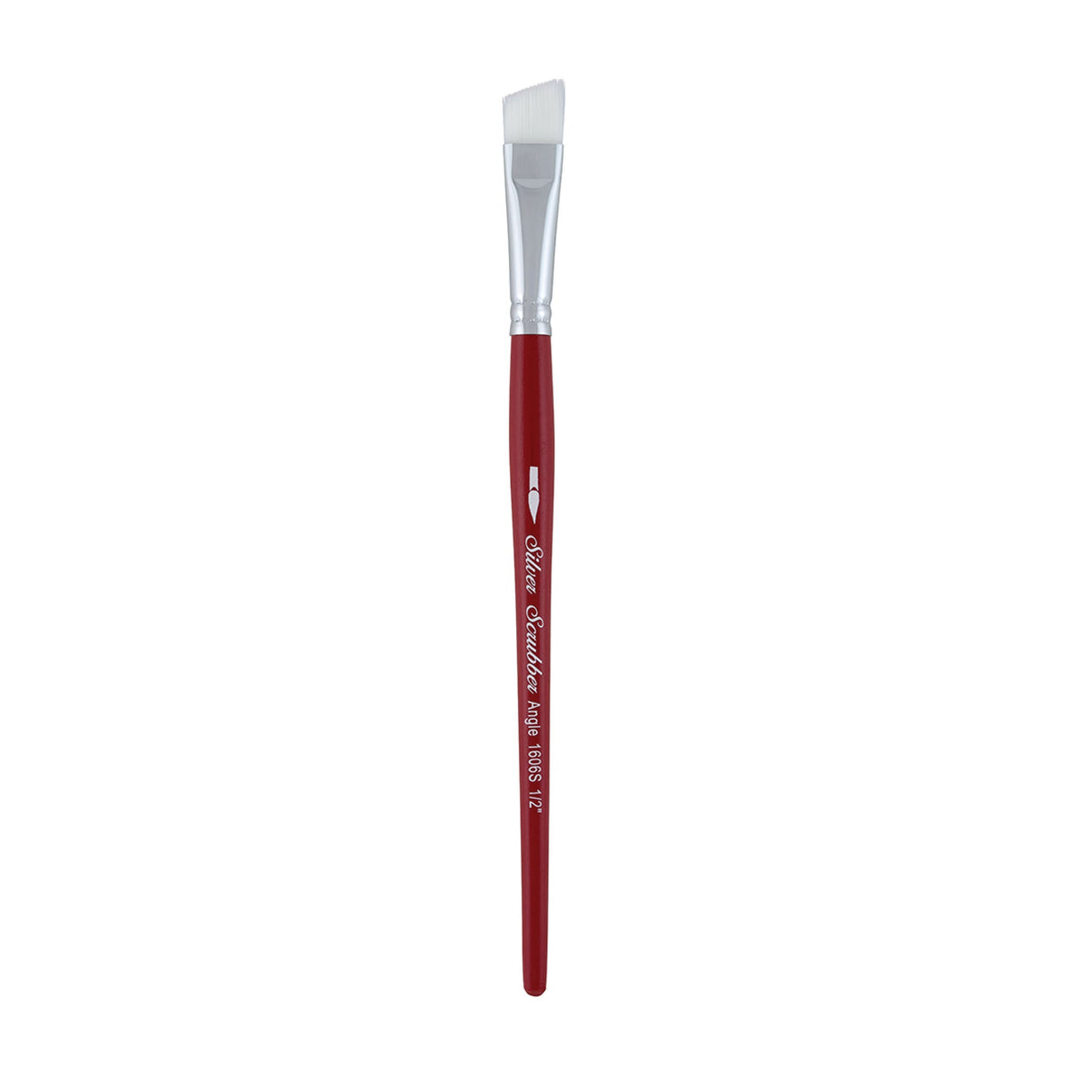 Silver Scrubber™ Angle Paintbrush | Short Handle | 1606S - Size 1/2 In