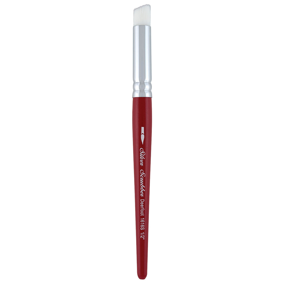 Silver Scrubber™ Deerfoot Paintbrush | Short Handle | 1616S - Size 1/2 In
