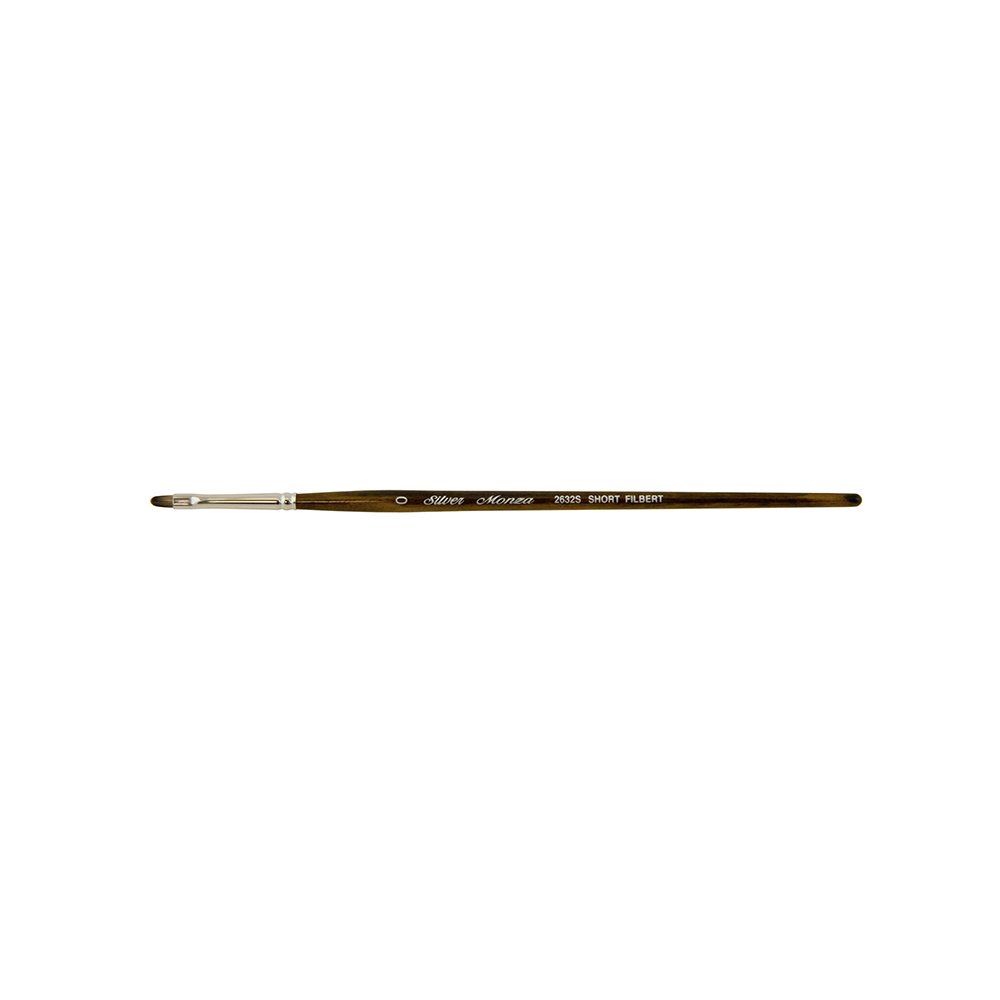 Monza® Short Filbert Paintbrush | Short Handle | 2632S - Size 0
