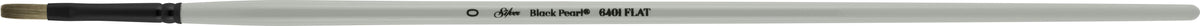 Black Pearl® Flat Paintbrush | Long Handle | 6401 - Size 0