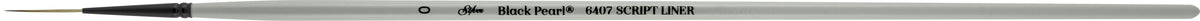 Black Pearl® Script Liner Paintbrush | Long Handle | 6407 - Size 0