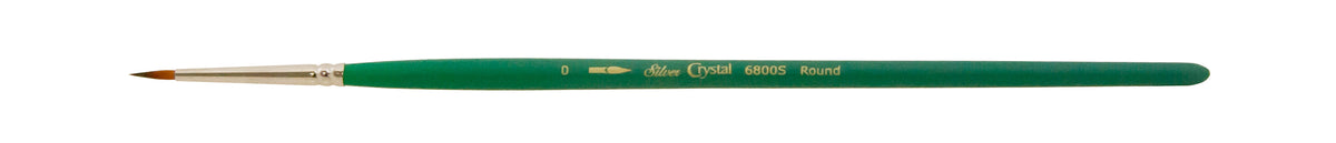 Crystal™ Round Paintbrush | Short Handle | 6800S - Size 0