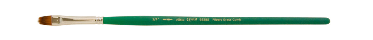 Crystal™ Filbert Grass Comb Paintbrush | Short Handle | 6828S - Size 1/4 In