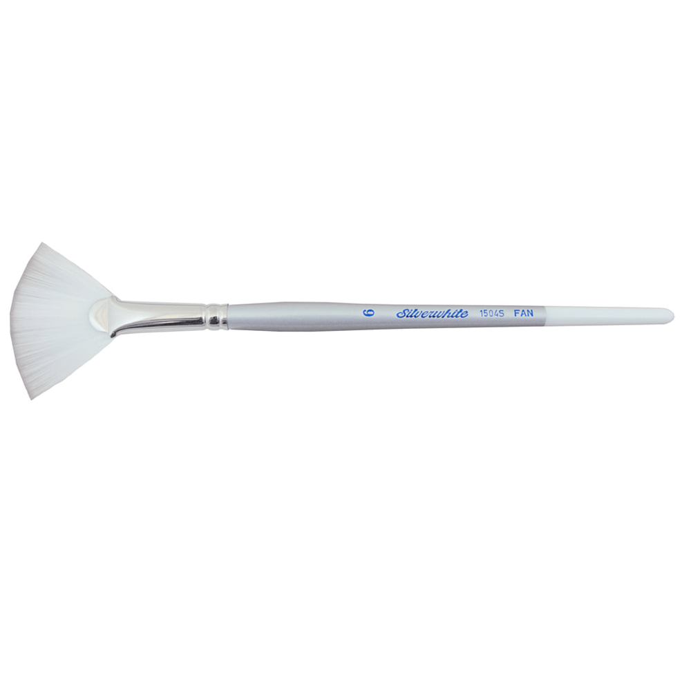 Silverwhite® Fan Paintbrush | Short Handle | 1504S - Size 2