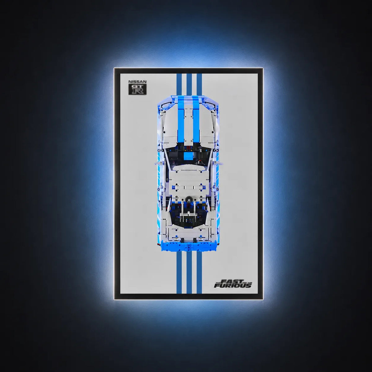 Wall Display Frame for LEGO® Technic™ 2 Fast 2 Furious Nissan Skyline GT-R (R34) 42210 - Nissan GT-R / A / Standard Display Edition